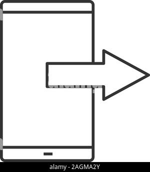 Mobile data transfer icon. Outgoing call or message. Smartphone. Flat ...