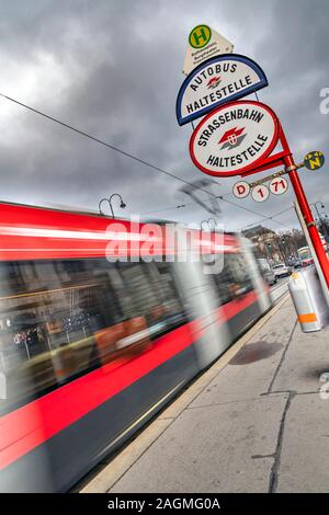 Tram, Ringstrasse, Vienna, Austria Stock Photo