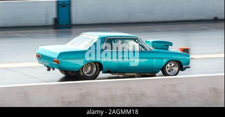 April, 20, 2019 : Santa Pod, Milton Keynes, United Kingdom. Just one of many super powered vehicles to race at the world famous Santa Pod race track, Stock Photo