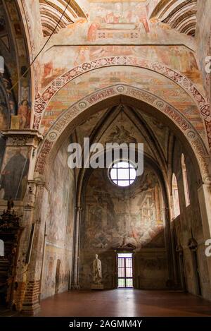 Milan , Italy, Chiaravalle  01 December 2018 : Interiors of the Chiaravalle Abbey Stock Photo