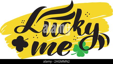 Poster for St. Patricks Day - lettering greeting card.  Stock Vector