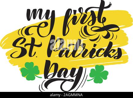 Poster for St. Patricks Day - lettering greeting card.  Stock Vector