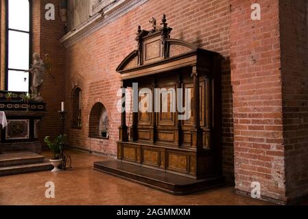 Milan , Italy, Chiaravalle  01 December 2018 : Interiors of the Chiaravalle Abbey Stock Photo