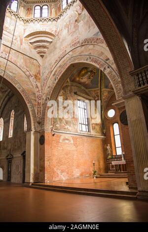 Milan , Italy, Chiaravalle  01 December 2018 : Interiors of the Chiaravalle Abbey Stock Photo