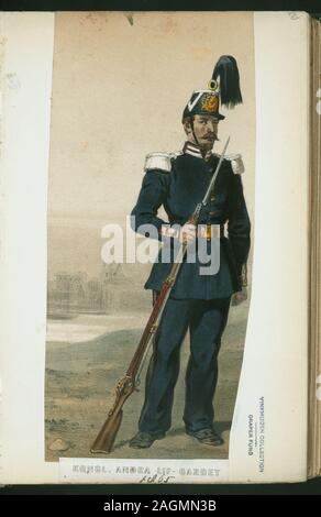 Norway and Sweden soldier, 1865.; Norway and Sweden soldier, 1865. Stock Photo