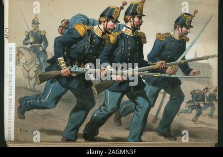 Norway and Sweden soldier, 1865.; Norway and Sweden soldier, 1865. Stock Photo