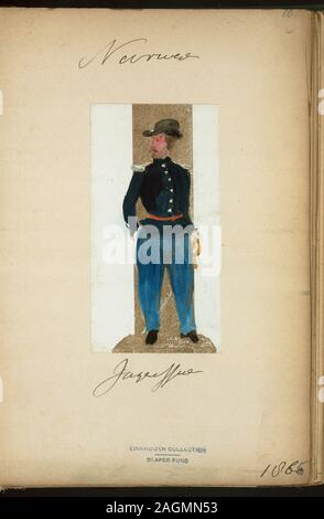 Norway and Sweden soldier, 1865.; Norway and Sweden soldier, 1865. Stock Photo