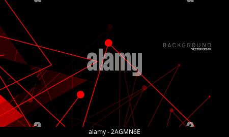 abstract vector background. polygonal space low poly dark background with connecting dots and lines . Vector Illustration For Wallpaper, Banner Stock Vector
