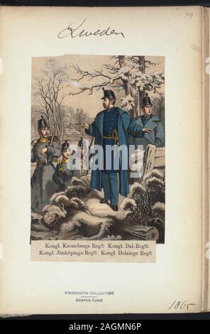 Norway and Sweden soldier, 1865.; Norway and Sweden soldier, 1865. Stock Photo