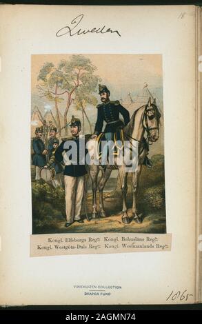 Norway and Sweden soldier, 1865.; Norway and Sweden soldier, 1865. Stock Photo