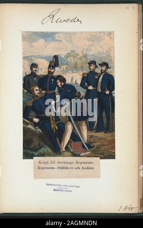 Norway and Sweden soldier, 1865.; Norway and Sweden soldier, 1865. Stock Photo