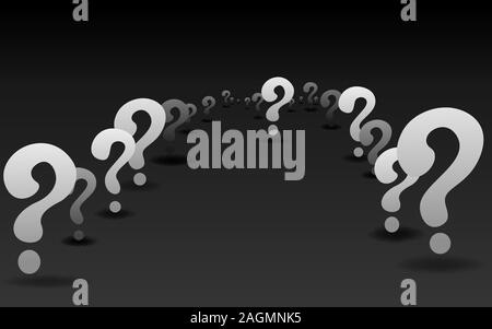 Question signs When word, FAQ help. problem solve realistic vector ...