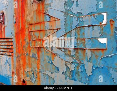 Rusty British Rail Logo Stock Photo