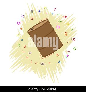 Icon barrel. Comic book style icon with splash effect. flat style. Isolated on white background. Stock Vector
