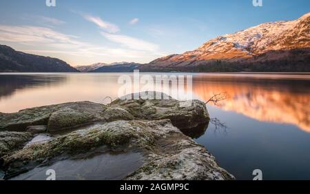 Looking South from Island I Vow on Loch Lomond, Scotland. Stock Photo
