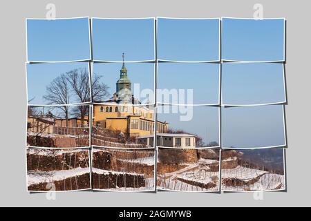 The Spitz House is a former summer house in the wine-growing area of Radebeul, Saxony, Germany, Europe Stock Photo
