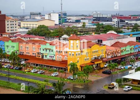 Colon is a sea port on the Caribbean Sea coast of Panama. Stock Photo