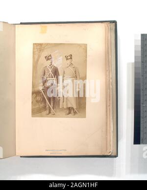 [Title from a note attached]; Officer. 1st Cavalry and Cavalryman, cir. 1908; winter parade unif. Stock Photo