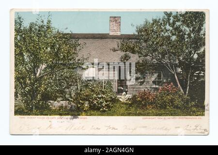 Postcard series number: 7590 1903-1904.; Old House on Cape Ann (oldest), Glouchester, Mass. Stock Photo