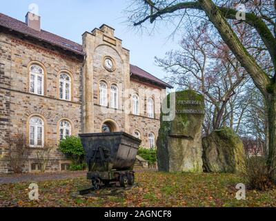 View of the former administration building of the Piesberg Mines in Osnabrueck, Germany Stock Photo