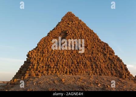 Pyramids, Royal Necropoiis, Nuri near Karima, northern Sudan Stock Photo