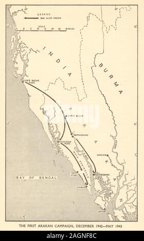 1st Arakan Campaign December 1942 May 1943. World War 2. Burma