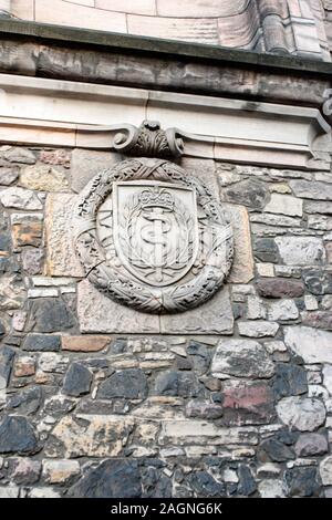 symbol of caduceus in scotland - edinburgh castle Stock Photo