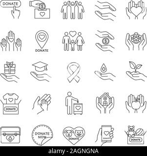 endowment line icon, outline symbol, vector illustration, concept sign ...