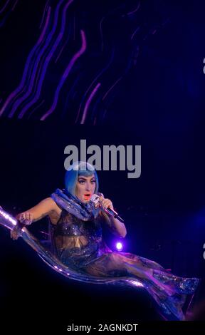 Lady Gaga performs at 'Enigma,' her Las Vegas residency at the Park MGM Theater, Park MGM, Las Vegas, NV, USA, October 23, 2019 Stock Photo