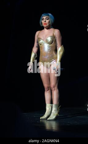 Lady Gaga performs at 'Enigma,' her Las Vegas residency at the Park MGM Theater, Park MGM, Las Vegas, NV, USA, October 23, 2019 Stock Photo