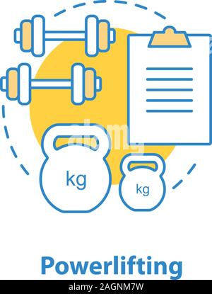 Powerlifting concept icon. Weightlifting idea thin line illustration ...