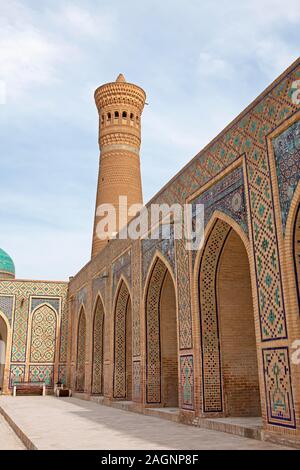 Kalon Minaret in Poi Kalon, Old Town Bukhara, Province Buxoro, Uzbekistan Stock Photo