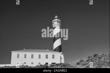 a lighthouse in black & white Stock Photo