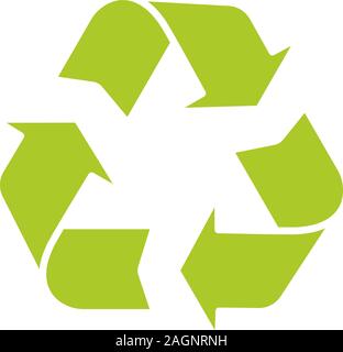 Recycle glyph color icon. Environment protection. Silhouette symbol on white background with no outline. Negative space. Vector illustration Stock Vector