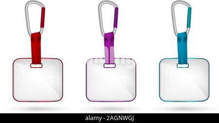Blank badge name tag holder Stock Vector