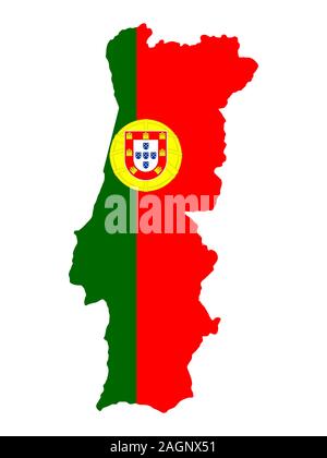 Portugal Map Flag Vector illustration Eps 10 Stock Vector