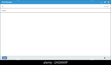 blank email template. Isolated Vector Illustration Stock Vector