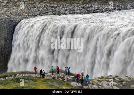Dettifoss waterfall in summer, Iceland Stock Photo