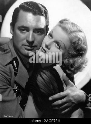 CARY GRANT and JEAN HARLOW Portrait by TED ALLAN in SUZY 1936 director George Fitzmaurice Metro Goldwyn Mayer Stock Photo