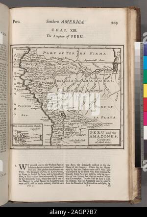 Lawrence H. Slaughter Collection ; 341. National Endowment for the Humanities Grant for Access to Early Maps of the Middle Atlantic Seaboard.; Peru and the Amazones, country. (Inset: the Gallapagos Islands.) Stock Photo