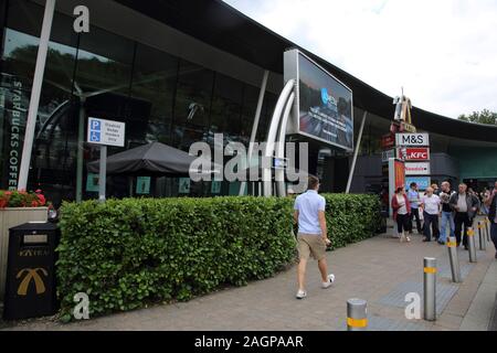 Beaconsfield Service Station on M40 Buckinghamshire England Starbucks Stock Photo