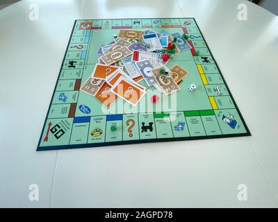 Board Game Pieces And Dice Over A Plain White Background Stock Photo,  Picture and Royalty Free Image. Image 16632728.
