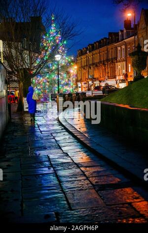 Town Christmas tree, Buxton, Derbyshire, England, UK Stock Photo
