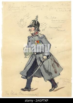 Costume design for the ballet Petrushka by I. Stravinsky. Museum: PRIVATE COLLECTION. Author: Alexander Nikolayevich Benois. Stock Photo