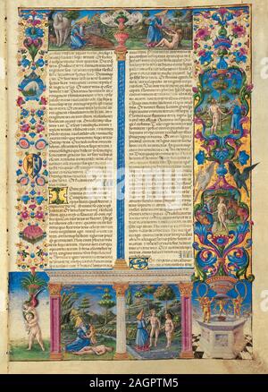 The Bible of Borso d'Este. Museum: Biblioteca Estense Universitaria, Modena. Author: TADDEO CRIVELLI. Stock Photo