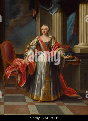 Portrait of Maria Anna Sophia of Saxony (1728-1797), Electress of Bavaria. Museum: PRIVATE COLLECTION. Author: PETER JACOB HOREMANS. Stock Photo