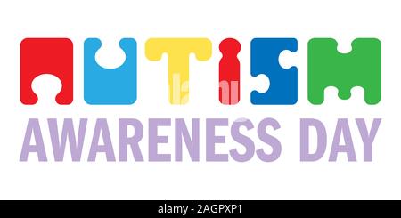 Autism awareness day concept vector illustration Stock Photo