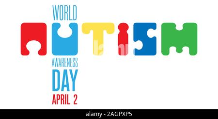 World autism awareness day conceptual vector illustration Stock Photo