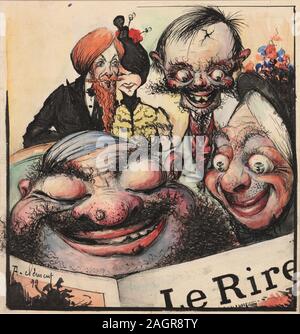 Cover design for the Le Rire magazine. Museum: PRIVATE COLLECTION. Author: Clément Rochel. Stock Photo