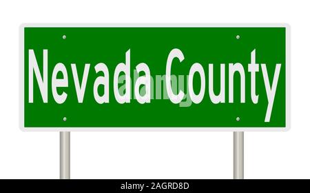 Nevada Freeway Sign Rendering of a green Nevada highway sign with city information Stock ...
